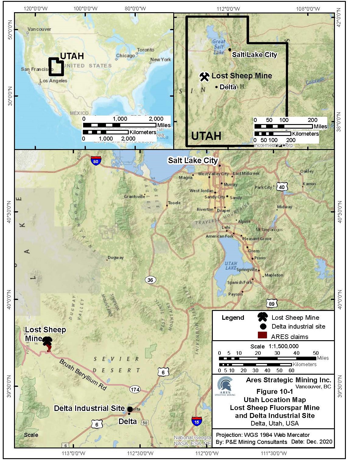 Cartography location map, NI 43-101 report map